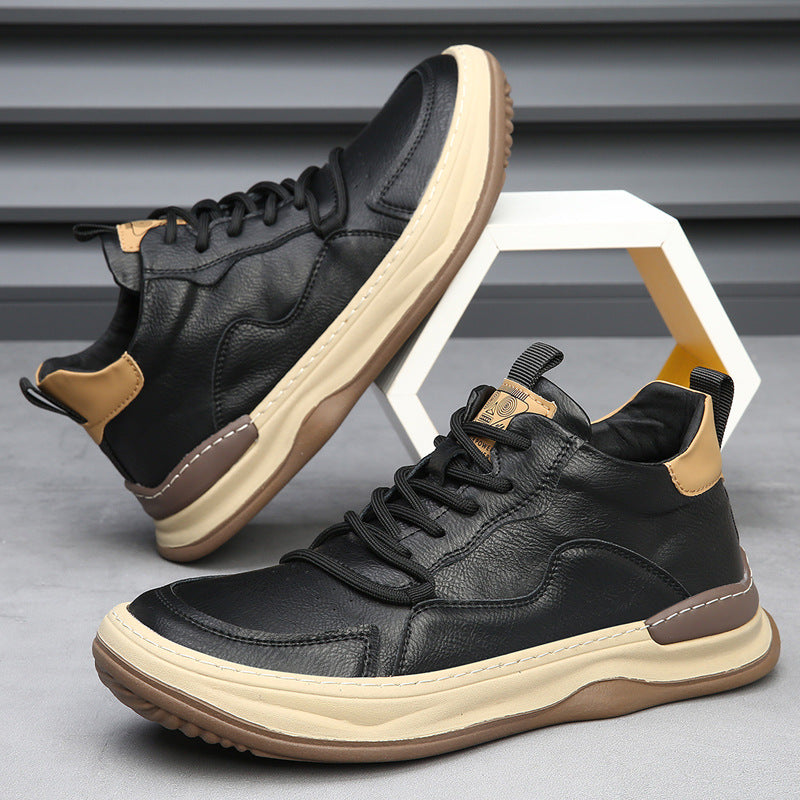 Alberti Leather Trainers | Men's Genuine Leather Trainers | Smart Casual Fashion Shoes UK