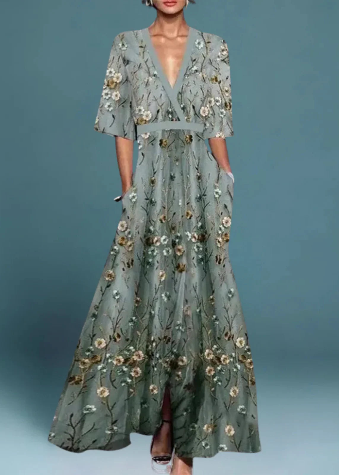 Bromley Floral Maxi Dress | Women's Elegant Maxi Dress | Summer Holiday Long Dress UK
