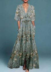 Bromley Floral Maxi Dress | Women's Elegant Maxi Dress | Summer Holiday Long Dress UK