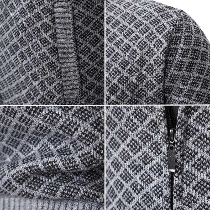 Montem Zip-Up Sweater | Men's Quarter-Zip Knit Jumper | Smart Casual Knitwear UK