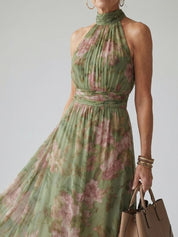 Selby Halter Midi Dress | Women's Classic Midi Dress | Elegant Everyday Dress UK