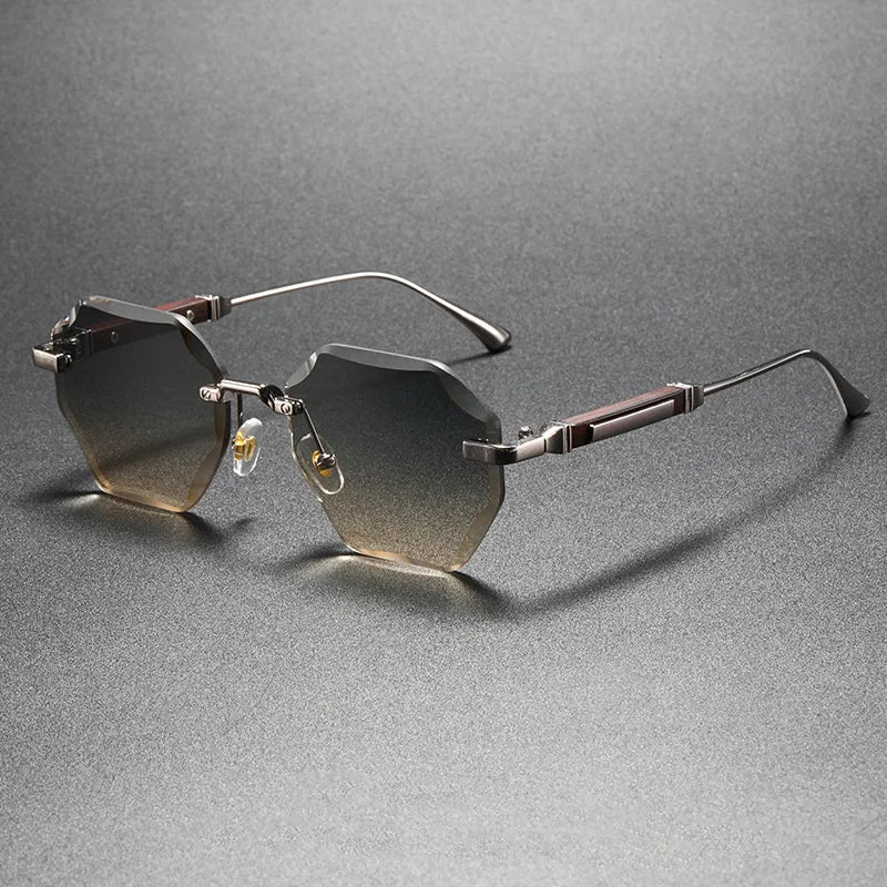 Dorian Rimless Sunglasses | Classic Sunglasses | UV400 Protection Fashion Shades UK