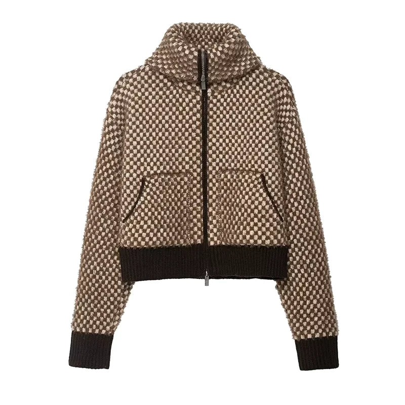 AFONSO WOOLEN BOMBER JACKET | Women's Winter Jacket | Stylish Outerwear UK