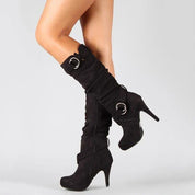 Elara Buckle Boots | Women's Buckle Ankle Boots | Fashion Heeled Boots UK