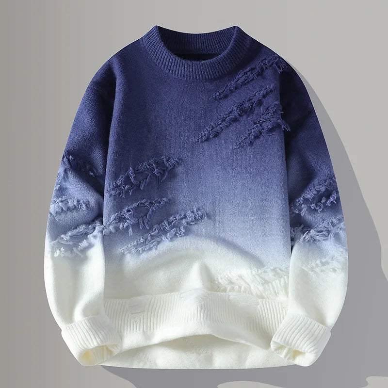 Pemberton Gradient Knit Sweater | Men's Premium Jumper | Warm Casual Knitwear UK