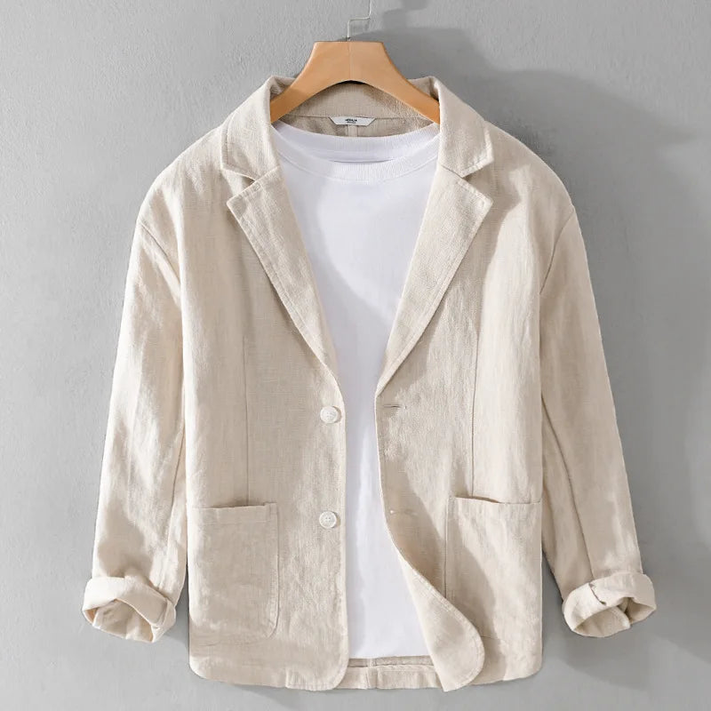 Leandro Linen Jacket | Men's Linen Summer Jacket | Breathable Smart Casual Blazer UK