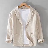 Leandro Linen Jacket | Men's Linen Summer Jacket | Breathable Smart Casual Blazer UK