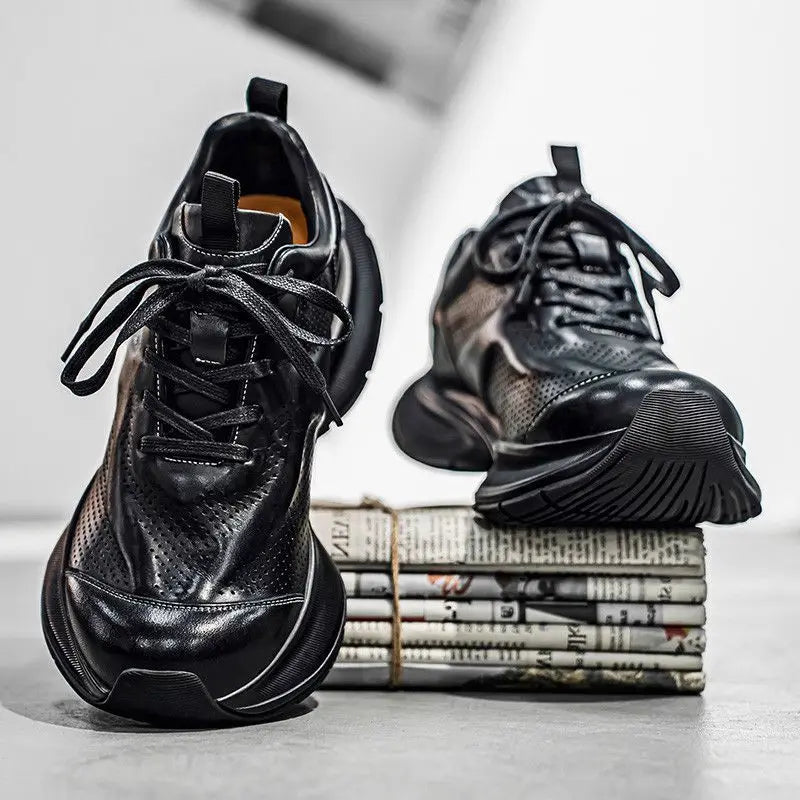 Alverton Leather Trainers | Men's Genuine Leather Trainers | Smart Casual Fashion Shoes UK