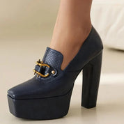 Alessia Platform Heels | Women's Platform Heels | Chunky Sole Heeled Shoes UK