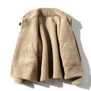 Aldrich Classic Aviator Bomber | Men's Faux Leather Jacket Brown