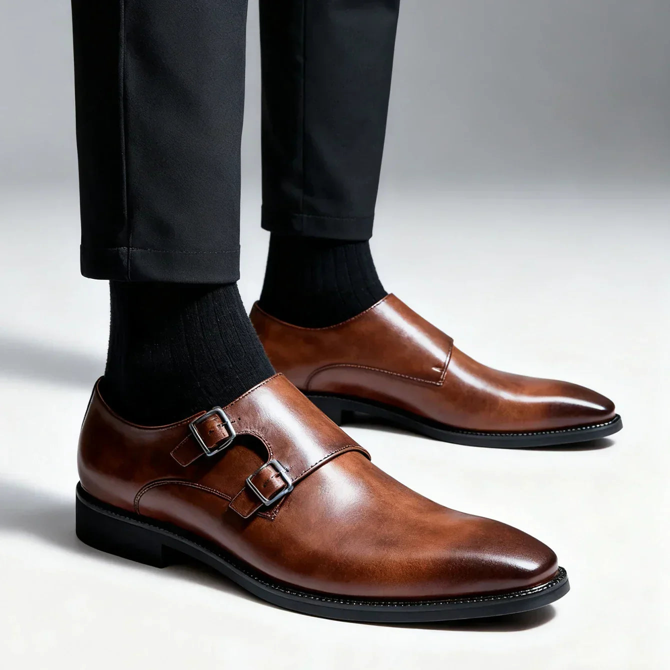 Rex Suede Monk Loafers | Men's Suede Loafers | Slip-On Smart Casual Driving Shoes UK