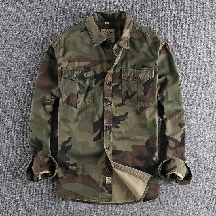 Kellan Camo Jacket | Men's Camouflage Military Jacket | Cargo Utility Outerwear UK
