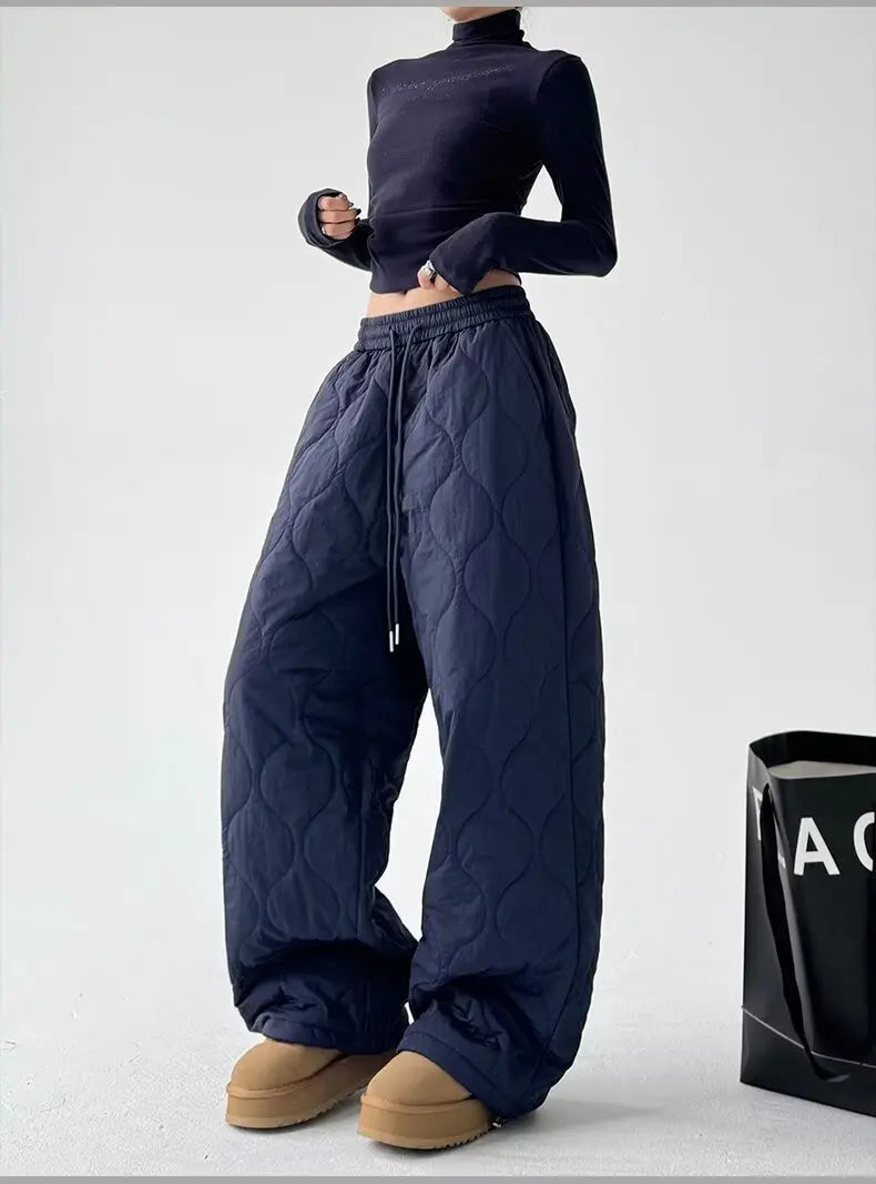 Arlena Quilted Trousers | Women's Quilted Warm Trousers | Padded Winter Bottoms UK