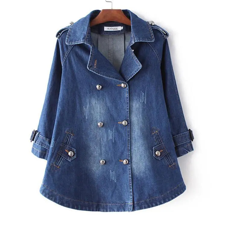 Everyday Denim Cape Coat | Women's Denim Cape Coat | Casual Loose-Fit Outerwear UK