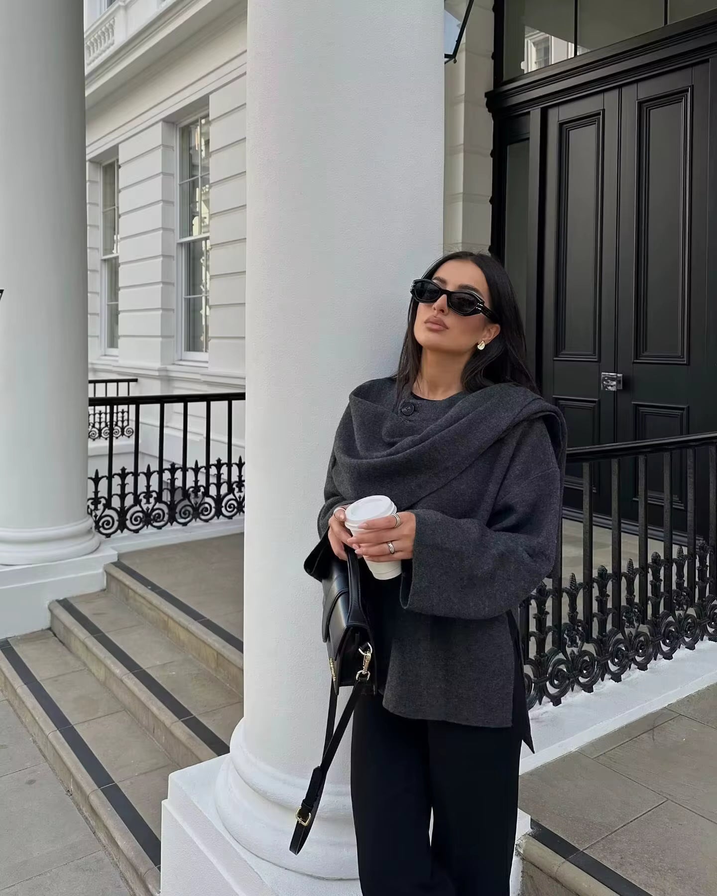 MAJESTIC GRACE SCARF COAT | Women's Winter Coat | Elegant Outerwear
