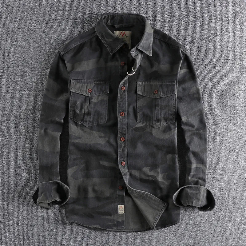 Kellan Camo Jacket | Men's Camouflage Military Jacket | Cargo Utility Outerwear UK