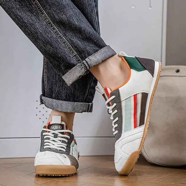 Fairmont Trainers | Men's Genuine Leather Trainers | Smart Casual Fashion Shoes UK