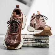 Alverton Leather Trainers | Men's Genuine Leather Trainers | Smart Casual Fashion Shoes UK