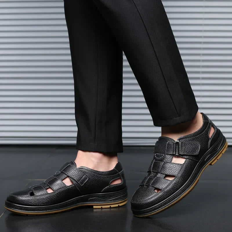 Caldwell Leather Sandals | Men's Leather Sandals | Classic Summer Open-Toe Shoes UK