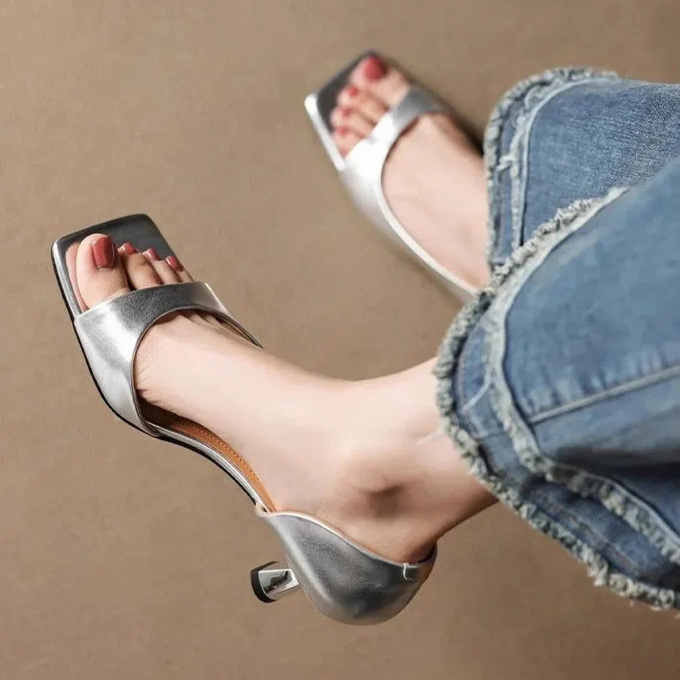 Cillian Leather Heels | Women's Leather Heels | Pointed Toe Stiletto Court Shoes UK