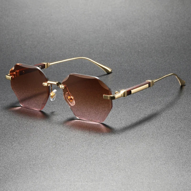 Dorian Rimless Sunglasses | Classic Sunglasses | UV400 Protection Fashion Shades UK