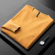 Huxford Cashmere V-Neck | Men's Cashmere V-Neck Jumper | Luxury Soft Knitwear UK