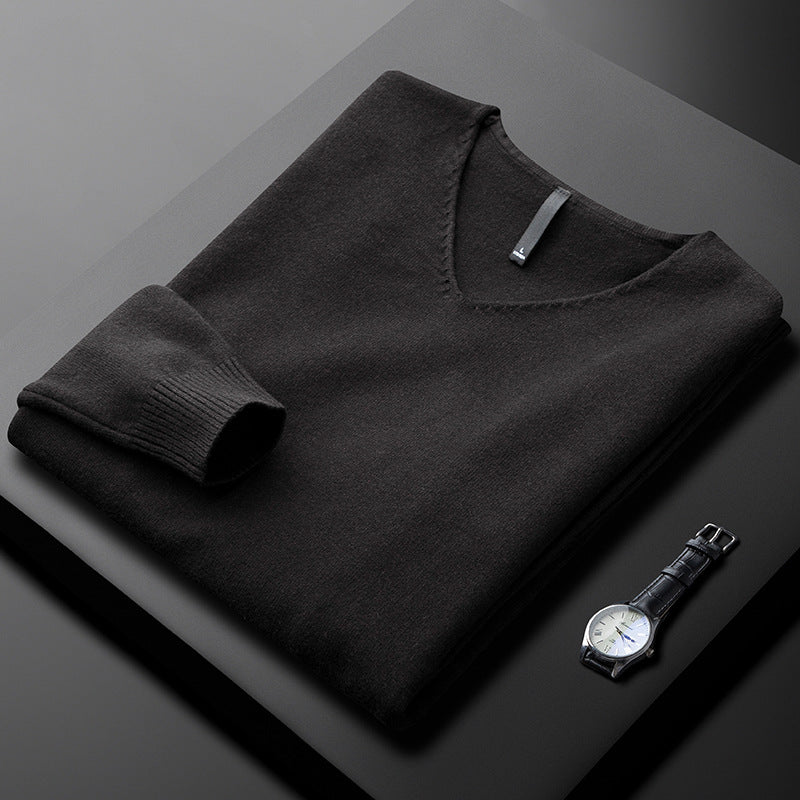 Huxford Cashmere V-Neck | Men's Cashmere V-Neck Jumper | Luxury Soft Knitwear UK