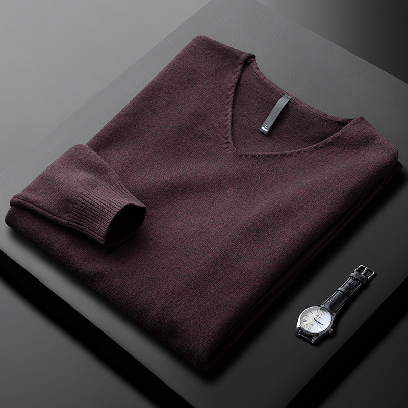 Huxford Cashmere V-Neck | Men's Cashmere V-Neck Jumper | Luxury Soft Knitwear UK