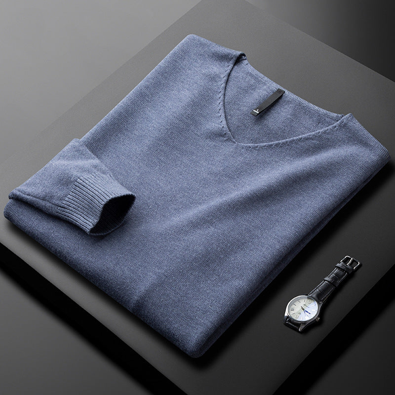 Huxford Cashmere V-Neck | Men's Cashmere V-Neck Jumper | Luxury Soft Knitwear UK