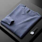 Huxford Cashmere V-Neck | Men's Cashmere V-Neck Jumper | Luxury Soft Knitwear UK
