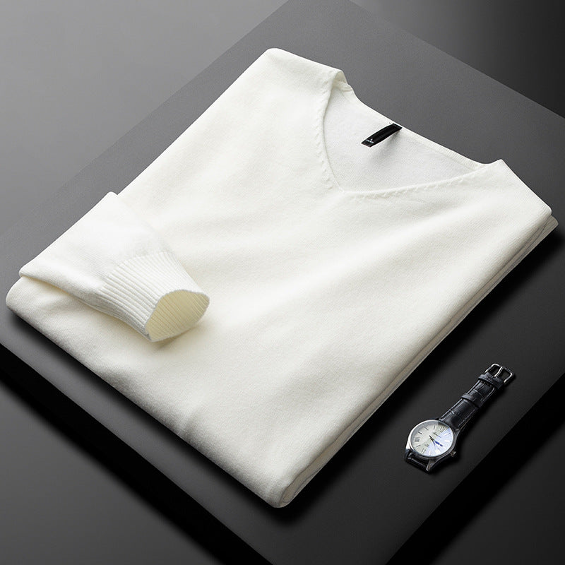 Huxford Cashmere V-Neck | Men's Cashmere V-Neck Jumper | Luxury Soft Knitwear UK