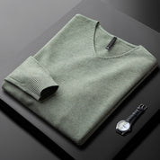 Huxford Cashmere V-Neck | Men's Cashmere V-Neck Jumper | Luxury Soft Knitwear UK