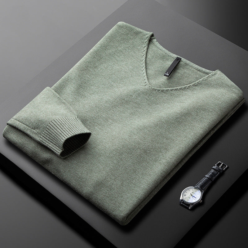 Huxford Cashmere V-Neck | Men's Cashmere V-Neck Jumper | Luxury Soft Knitwear UK