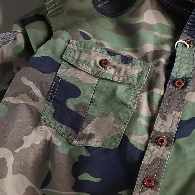 Kellan Camo Jacket | Men's Camouflage Military Jacket | Cargo Utility Outerwear UK