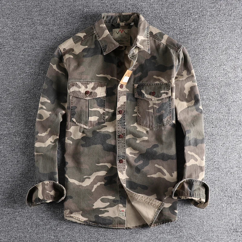 Kellan Camo Jacket | Men's Camouflage Military Jacket | Cargo Utility Outerwear UK