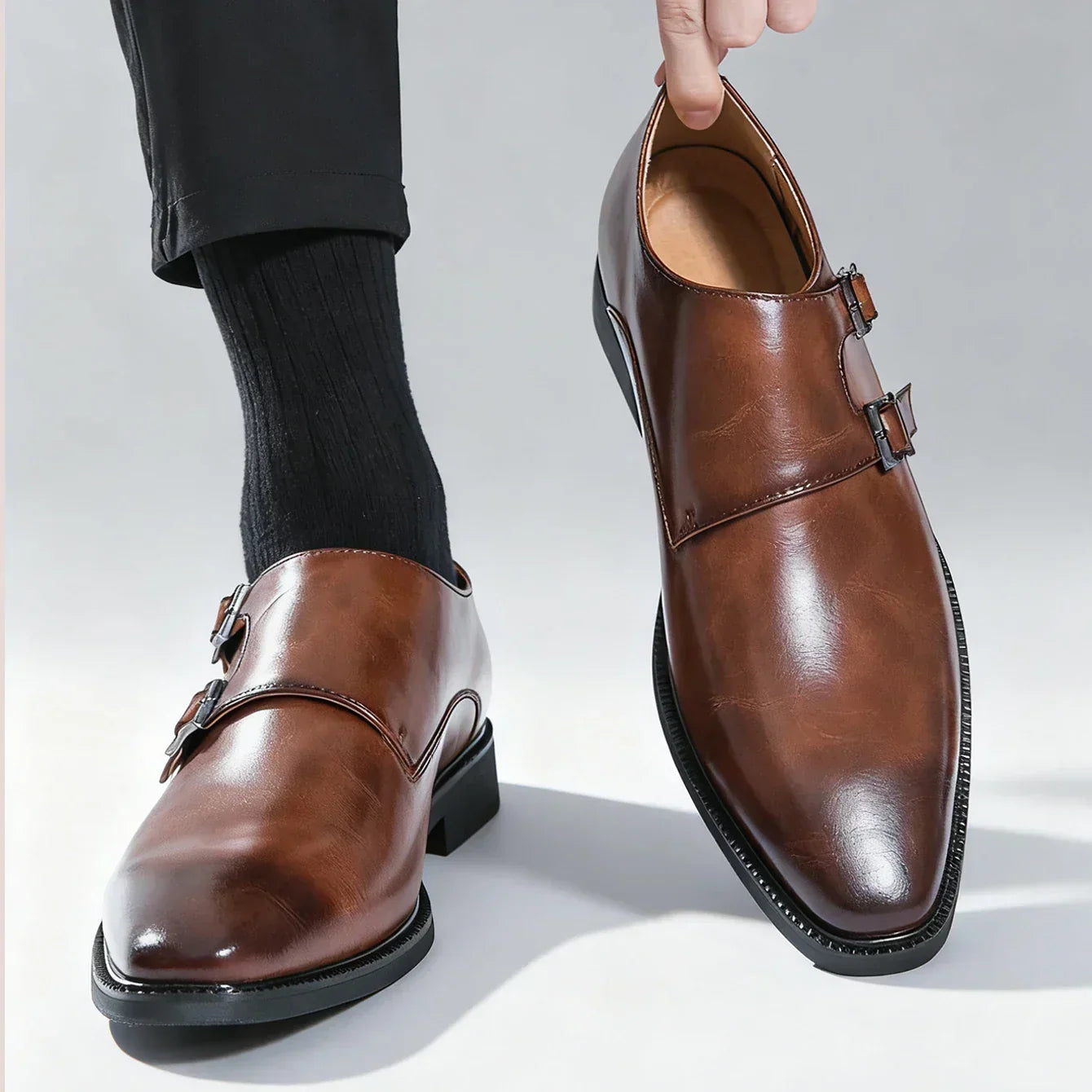 Rex Suede Monk Loafers | Men's Suede Loafers | Slip-On Smart Casual Driving Shoes UK