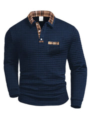 Kensington Checked Knit Polo | Men's Classic Piqué Polo Shirt | Smart Casual Cotton T-Shirt UK