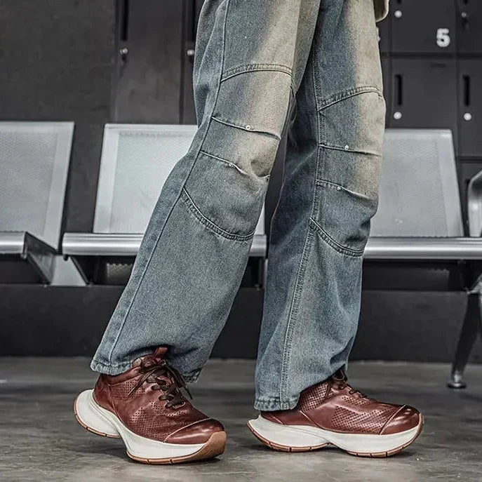Alverton Leather Trainers | Men's Genuine Leather Trainers | Smart Casual Fashion Shoes UK