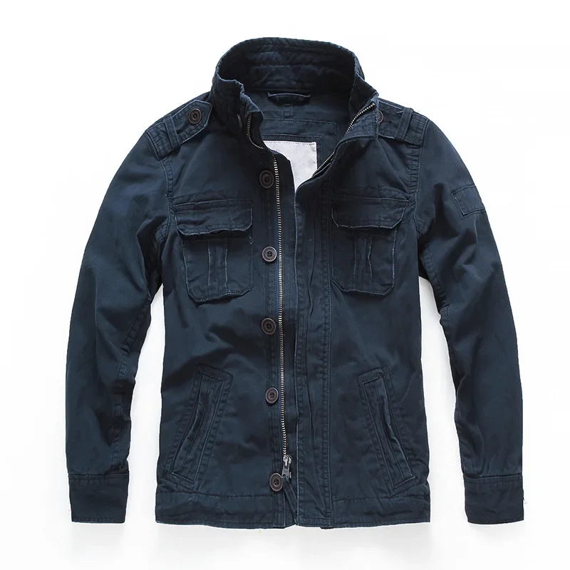 Keston Cargo Denim Jacket | Men's Cargo Denim Jacket | Relaxed Fit Utility Jean Jacket UK