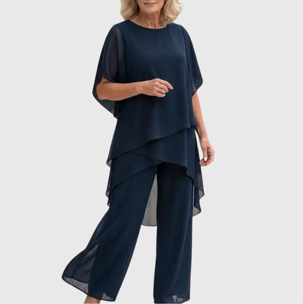 Dalston Draped Palazzo Co-ord | Women's Draped Palazzo Co-ord Set | Elegant Wide Leg Two-Piece UK