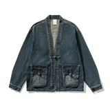 Vintage Wash Denim Kimono | Women's Vintage Wash Denim Kimono Jacket | Boho Casual Outerwear UK