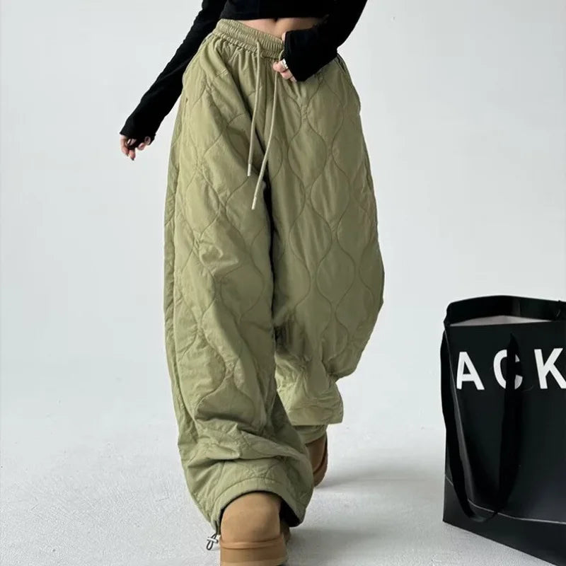 Arlena Quilted Trousers | Women's Quilted Warm Trousers | Padded Winter Bottoms UK