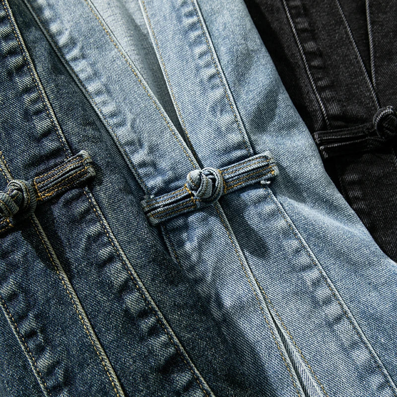 Vintage Wash Denim Kimono | Women's Vintage Wash Denim Kimono Jacket | Boho Casual Outerwear UK