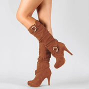 Elara Buckle Boots | Women's Buckle Ankle Boots | Fashion Heeled Boots UK