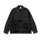 Vintage Wash Denim Kimono | Women's Vintage Wash Denim Kimono Jacket | Boho Casual Outerwear UK