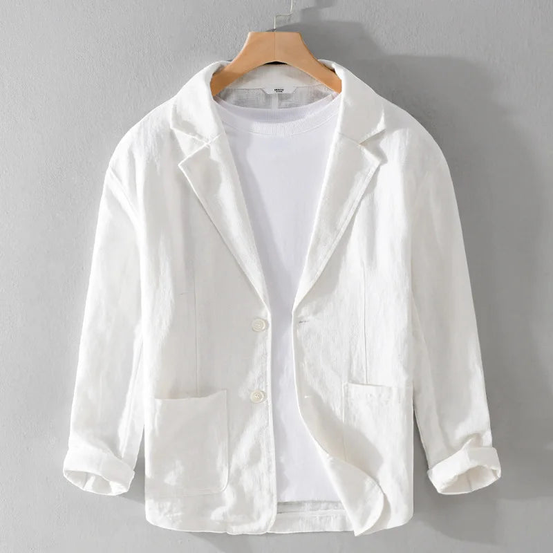 Leandro Linen Jacket | Men's Linen Summer Jacket | Breathable Smart Casual Blazer UK