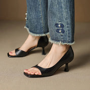 Cillian Leather Heels | Women's Leather Heels | Pointed Toe Stiletto Court Shoes UK