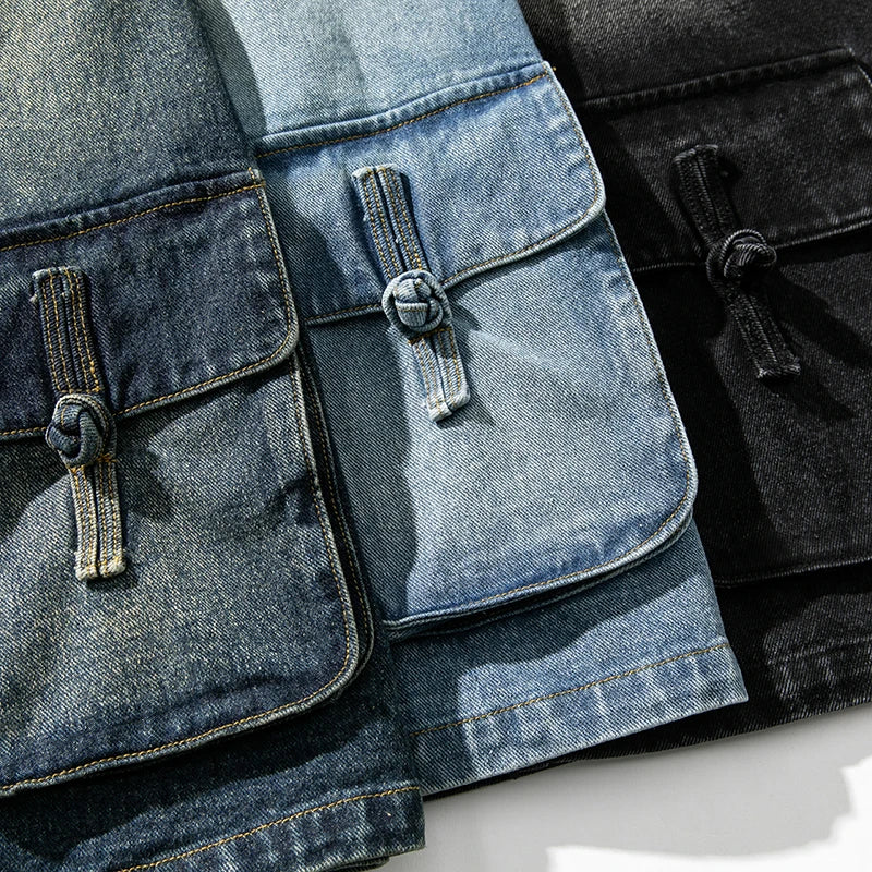 Vintage Wash Denim Kimono | Women's Vintage Wash Denim Kimono Jacket | Boho Casual Outerwear UK