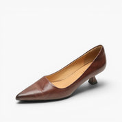Noah Sculpted Leather Heels | Women's Leather Heels | Pointed Toe Stiletto Court Shoes UK