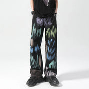 Avenir Painted Pants | Women's Artistic Painted Print Trousers | Unique Fashion Bottoms UK